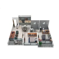 Codename Life in Motion 2 BHK Floor Plan Image
